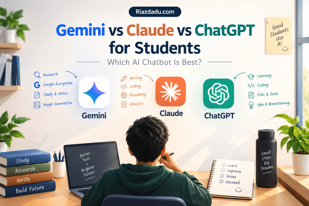 Gemini vs Claude vs ChatGPT for Students: Which AI Chatbot Is Best?