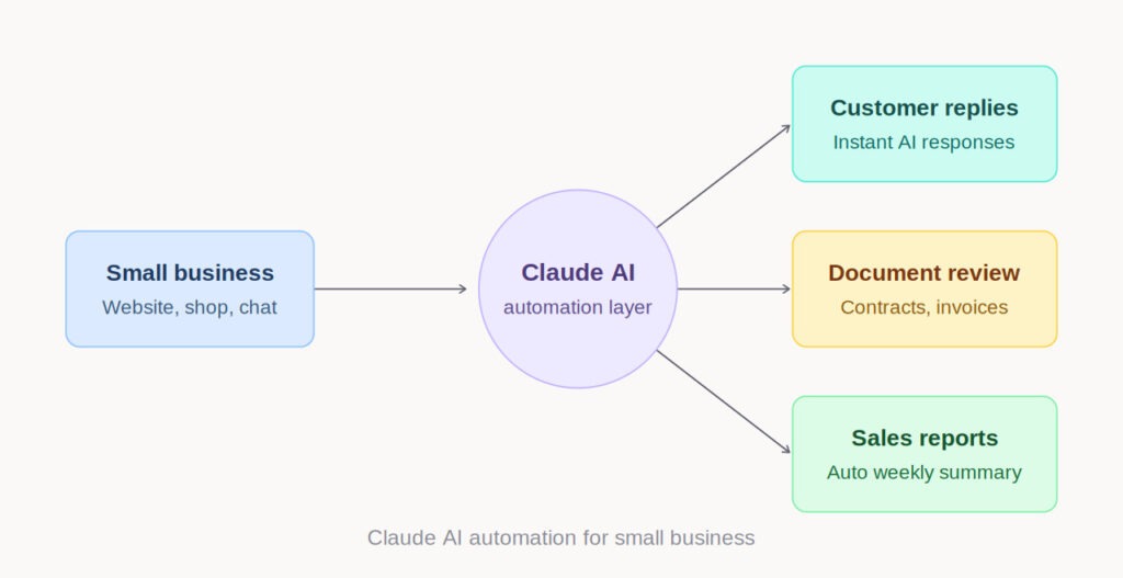 Claude AI automation for small business dashboard