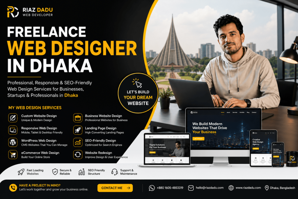 Freelance Web Designer in Dhaka | Riaz Dadu